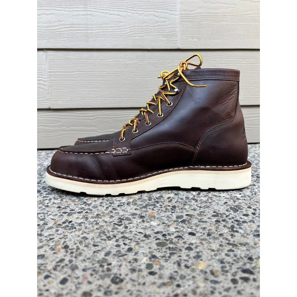 Danner Bull Run Moc Toe 6 Brown Steel Toe Work Boots 15564 Mens 12 EE Wide USA